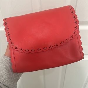 Lionel Red Leather Crossbody Bag